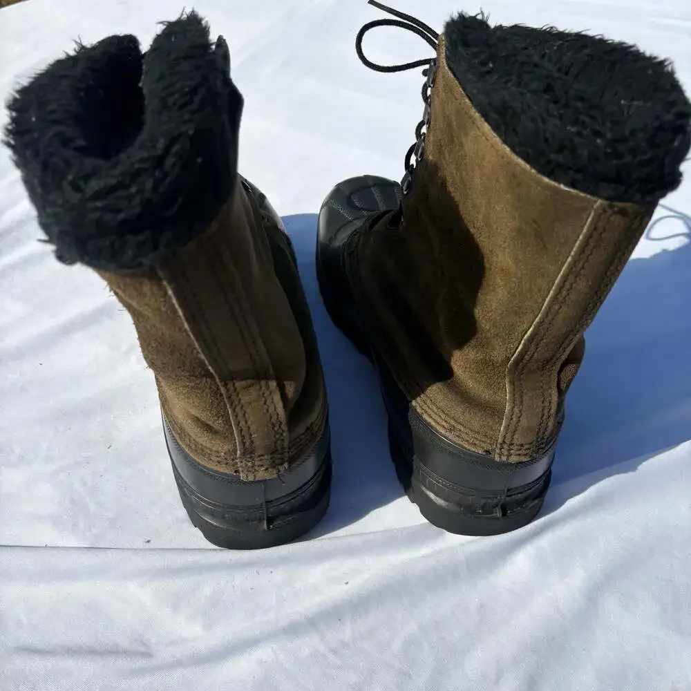 Sorel Kaufman Steel Shank Brown Suede Mens Snow Boots Mens Made In USA Vintage